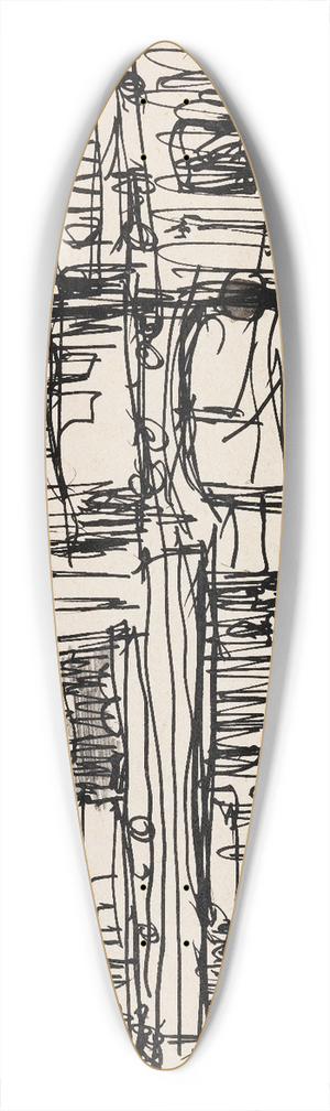Ernst Ludwig Kirchner - Hauptbahnhof in Dresden 39.3 inch art pintail longboard deck
