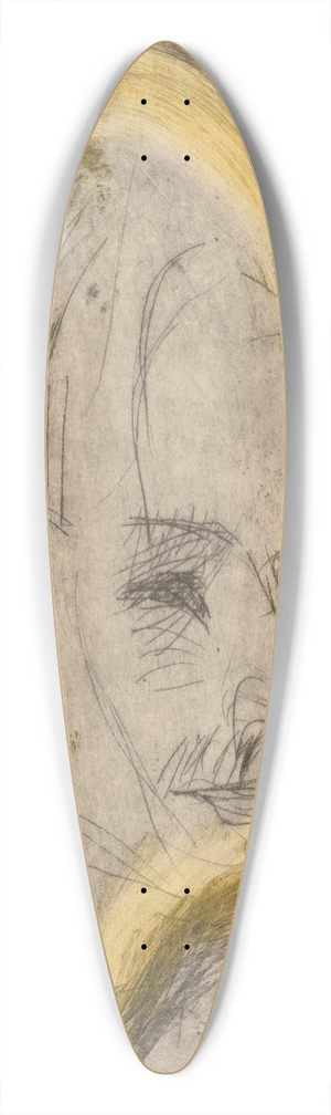 Ernst Ludwig Kirchner - Head of Dr. Bauer 39.3 inch art pintail longboard deck