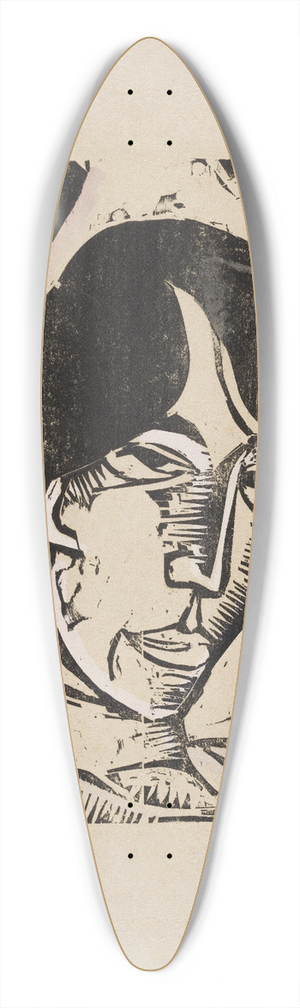 Ernst Ludwig Kirchner - Head of Erna 39.3 inch art pintail longboard deck