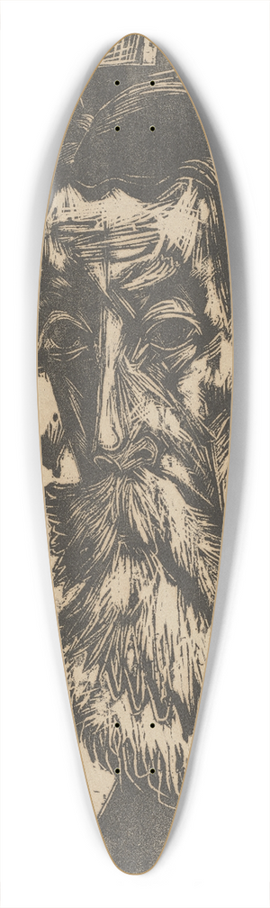 Ernst Ludwig Kirchner - Head of Ludwig Schames 39.3 inch art pintail longboard deck