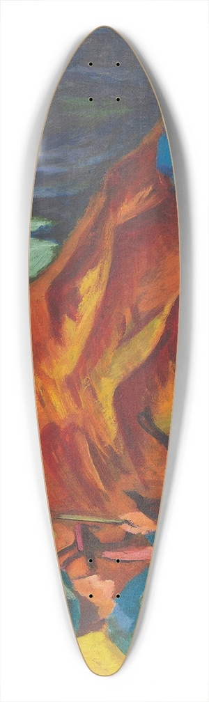 Ernst Ludwig Kirchner - Heimkehrende Ziegenherde 39.3 inch art pintail longboard deck