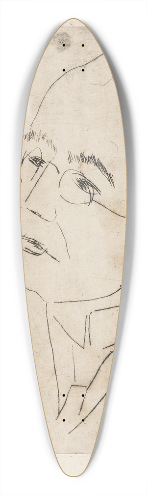 Ernst Ludwig Kirchner - Kopf Gustav Schiefler I 39.3 inch art pintail longboard deck