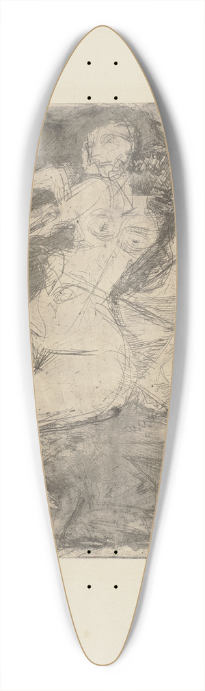 Ernst Ludwig Kirchner - Nacktes Mdchen mit jungen Katzen 39.3 inch art pintail longboard deck