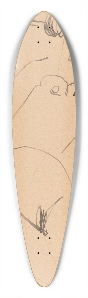 Ernst Ludwig Kirchner - Nude 39.3 inch art pintail longboard deck