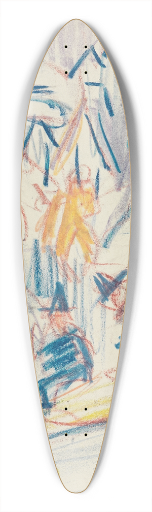 Ernst Ludwig Kirchner - Pferdeschlitten mit zwei Mnnern im Hochgebirge 39.3 inch art pintail longboard deck