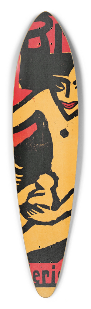 Ernst Ludwig Kirchner - Poster for the exhibition for the artists group Die Brcke at the Arnold Gallery Dresden 39.3 inch art pintail longboard deck