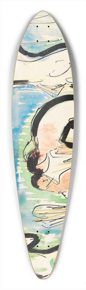 Ernst Ludwig Kirchner - Ruderer 39.3 inch art pintail longboard deck