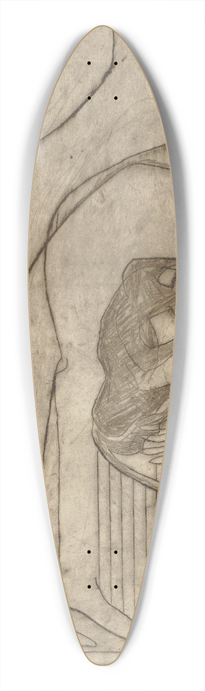 Ernst Ludwig Kirchner - Schlafender mit Katze II 39.3 inch art pintail longboard deck