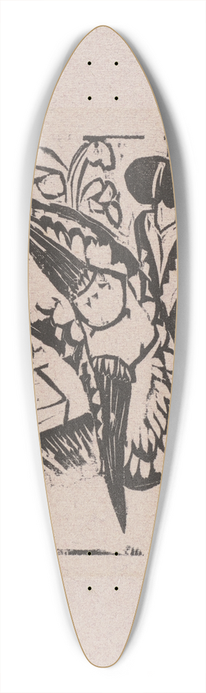 Ernst Ludwig Kirchner - Schleudertanz 39.3 inch art pintail longboard deck
