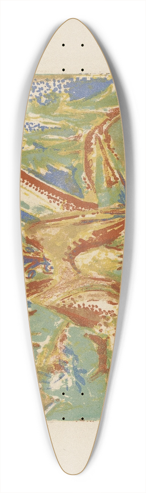 Ernst Ludwig Kirchner - Sieben Khe und Regenbogen 39.3 inch art pintail longboard deck