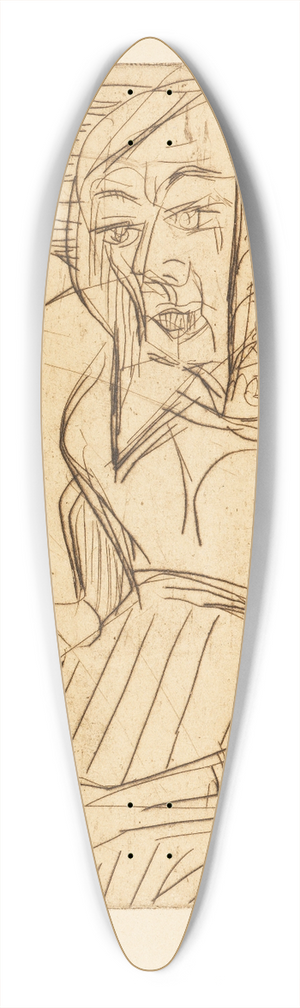 Ernst Ludwig Kirchner - Sitzende Buerin 39.3 inch art pintail longboard deck