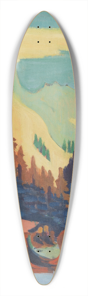 Ernst Ludwig Kirchner - Sleigh Ride in the Snow 39.3 inch art pintail longboard deck