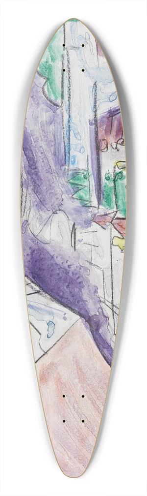 Ernst Ludwig Kirchner - Stafelalp mit Khen 39.3 inch art pintail longboard deck