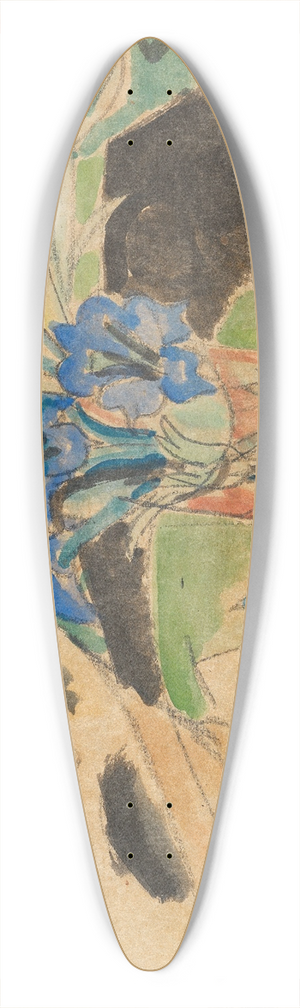 Ernst Ludwig Kirchner - Stilleben mit Enzian und Trkenbund 39.3 inch art pintail longboard deck