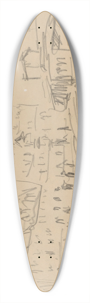 Ernst Ludwig Kirchner - Strassenbahn in Dresden 39.3 inch art pintail longboard deck