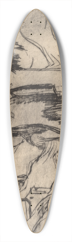 Ernst Ludwig Kirchner - The Wanderer 39.3 inch art pintail longboard deck