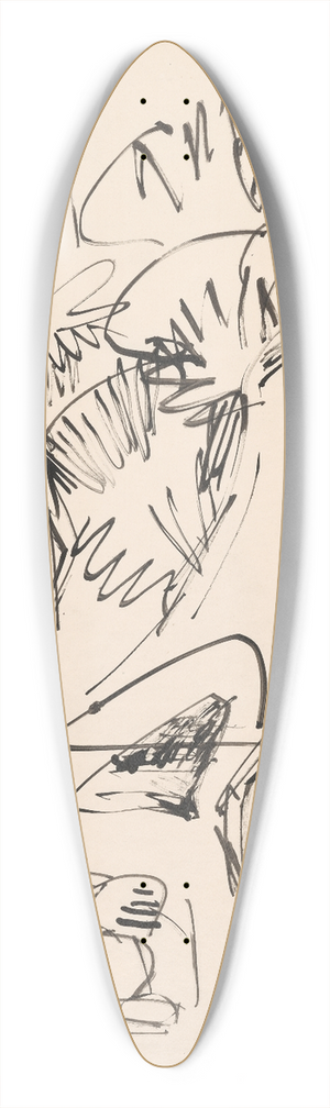 Ernst Ludwig Kirchner - Two Bathers at Fehmarnkste 39.3 inch art pintail longboard deck