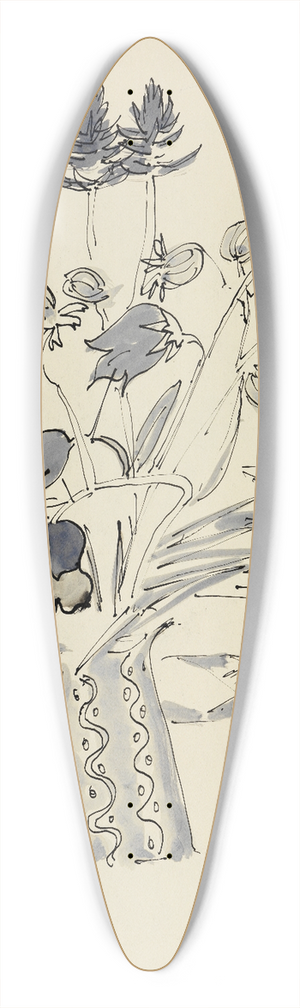 Ernst Ludwig Kirchner - Vase mit Blumen 39.3 inch art pintail longboard deck