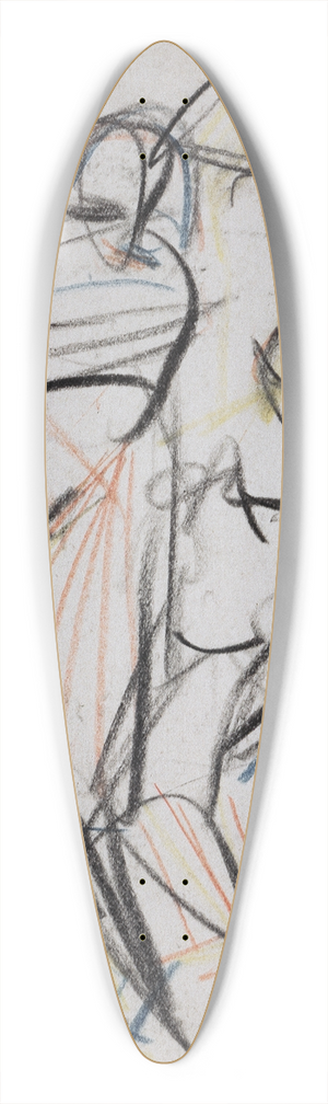 Ernst Ludwig Kirchner - Vier tanzende Bauern 39.3 inch art pintail longboard deck