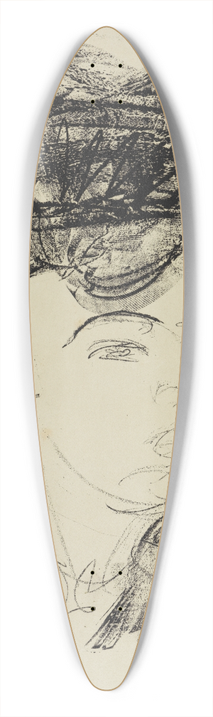 Ernst Ludwig Kirchner - Visionrer Kopf 39.3 inch art pintail longboard deck