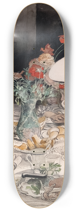 Carl Larsson - Around the Evening Lamp 8.25 inch art skate deck Carl Larsson - Around the Evening Lamp 8.25 inch art skate deck