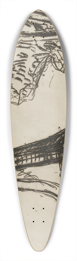 Ernst Ludwig Kirchner - Windmhle Auf Fehmarn (Dube E 48) 39.3 inch art pintail longboard deck