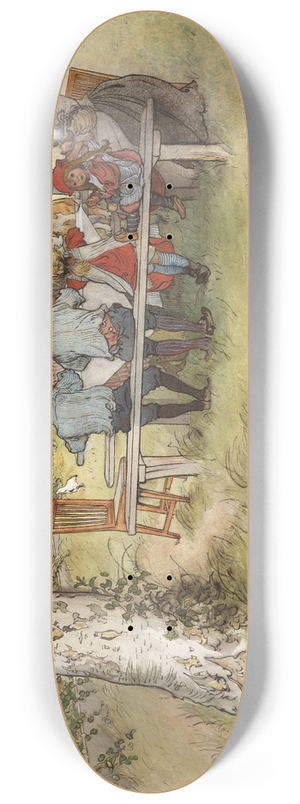 Carl Larsson - Breakfast under the Big Birch 8.25 inch art skate deck