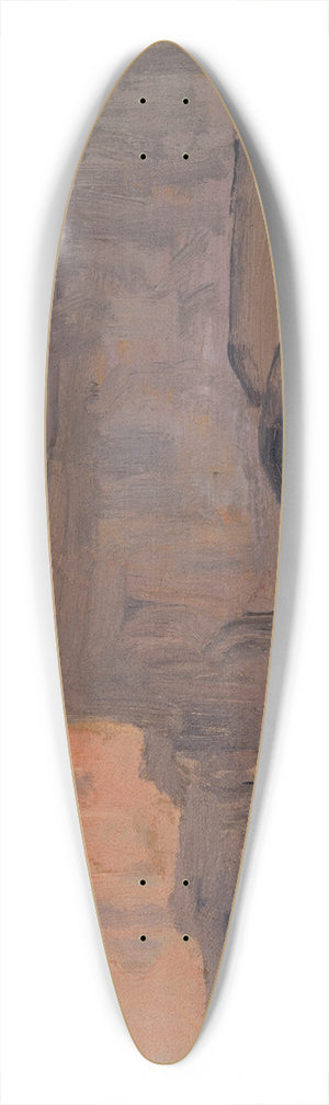 Ernst Schiess - Meer und Felsenkste mit Burg 39.3 inch art pintail longboard deck