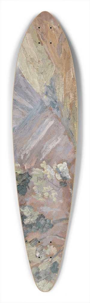 Ernst Schiess - Olive in the Corsican Mountains 39.3 inch art pintail longboard deck