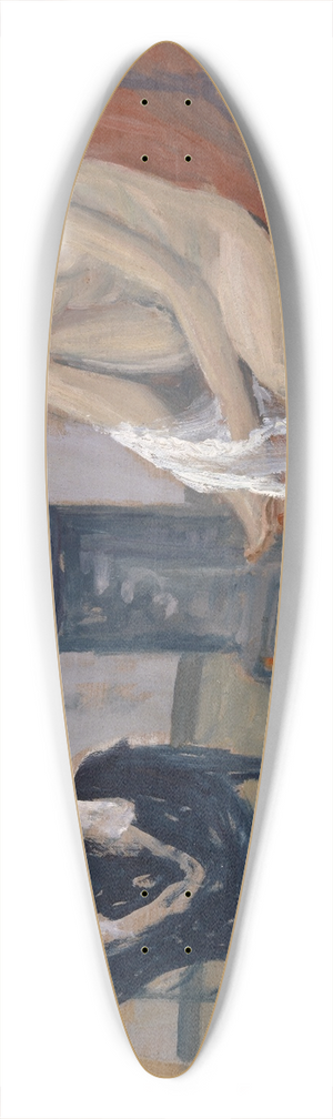 Ernst Schiess - Two Women at a Stove 39.3 inch art pintail longboard deck