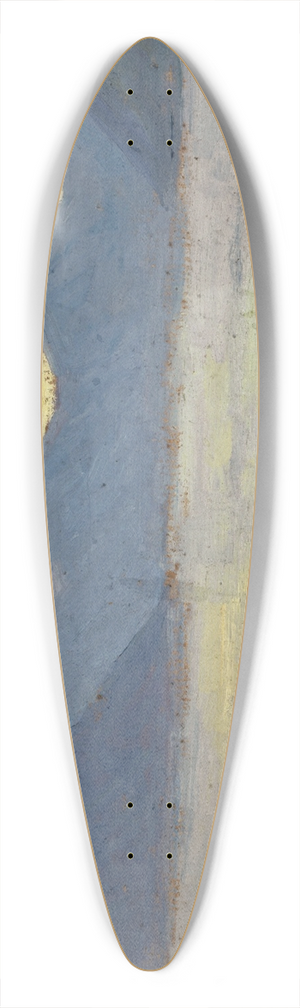 Ernst Schiess - View on the Lake of Lugano toward the Mountains of Porlezza 39.3 inch art pintail longboard deck