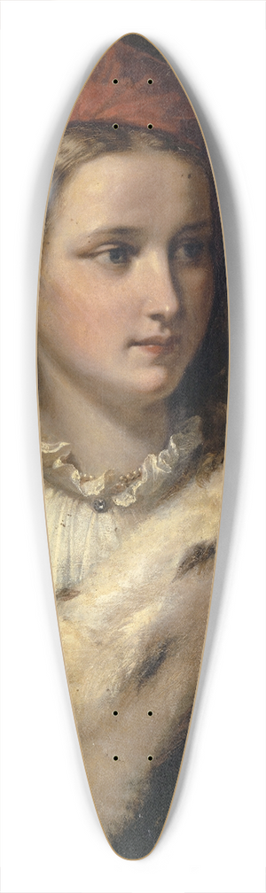 Ernst Stckelberg - Young Nobel Woman with a Falcon 39.3 inch art pintail longboard deck