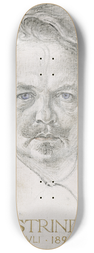 Carl Larsson - he Author August Strindberg 8.25 inch art skate deck