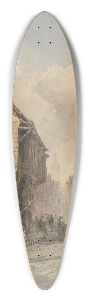 Erskine Nichol - Old street, Chester 39.3 inch art pintail longboard deck