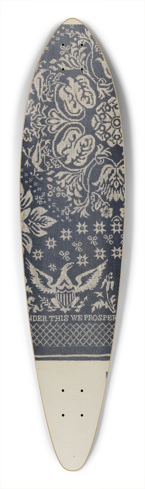 Esther Hansen - Textile of George Washington 39.3 inch art pintail longboard deck