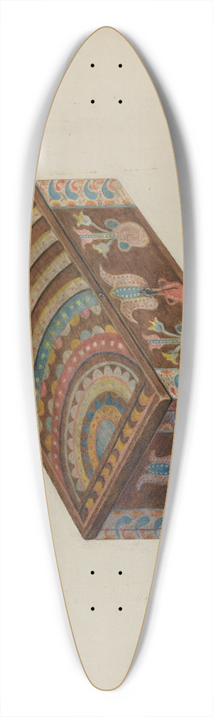 Ethelbert Brown - Pa. German Box 39.3 inch art pintail longboard deck