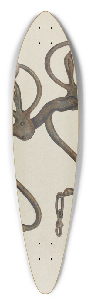 Ethel Dougan - Iron Bit 39.3 inch art pintail longboard deck Ethel Dougan - Iron Bit 39.3 inch art pintail longboard deck