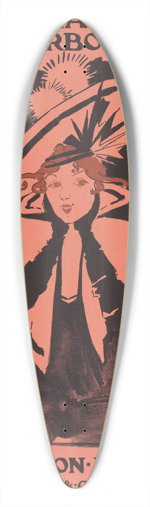 Ethel Reed - A Virginia cousin & Bar Harbor tales 39.3 inch art pintail longboard deck Ethel Reed - A Virginia cousin & Bar Harbor tales 39.3 inch art pintail longboard deck