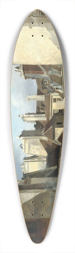 Etienne Bouhot - Toits de Paris 39.3 inch art pintail longboard deck