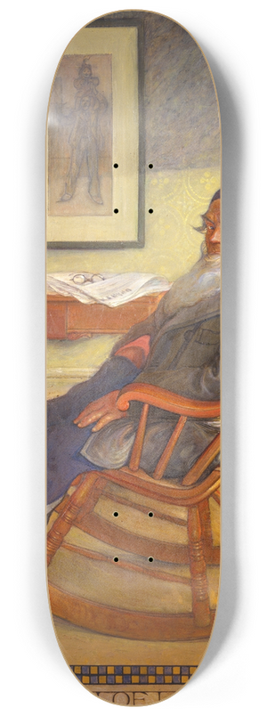 Carl Larsson - Portrait of the Artists Father 8.25 inch art skate deck