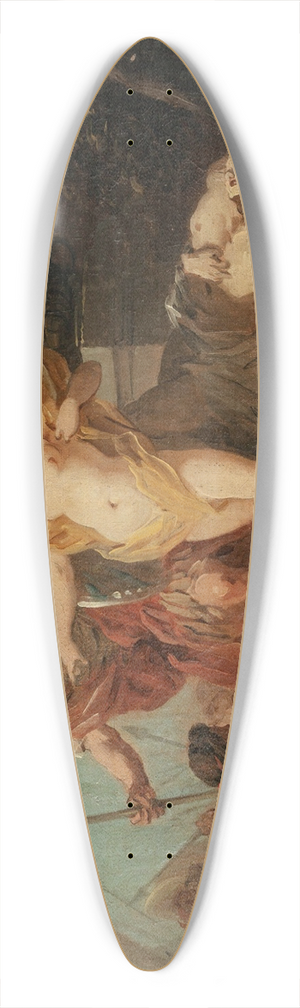Etienne Jeaurat - Sketch for Achilles leaving to avenge the death of Patroclus 39.3 inch art pintail longboard deck