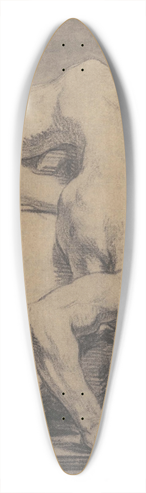 Etienne-Maurice Falconet - Acadmie dhomme nu, allong, vu den haut 39.3 inch art pintail longboard deck