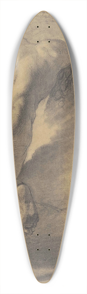 Etienne-Maurice Falconet - Acadmie dhomme nu, vu de dos, se courbant en avant 39.3 inch art pintail longboard deck