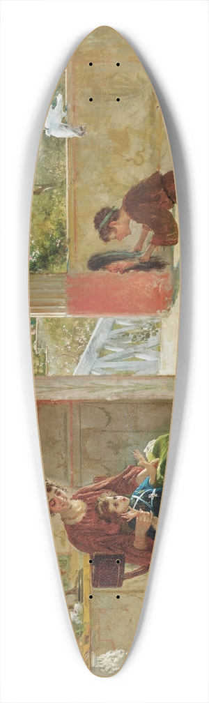 Ettore Forti - A Surprise Visitor 39.3 inch art pintail longboard deck