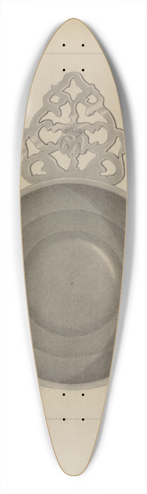 Eugene Barrell - Pewter Porringer 39.3 inch art pintail longboard deck