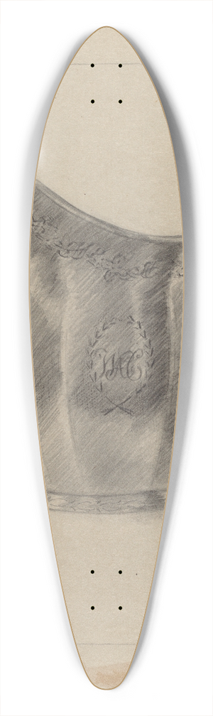 Eugene Barrell - Silver Creamer 39.3 inch art pintail longboard deck