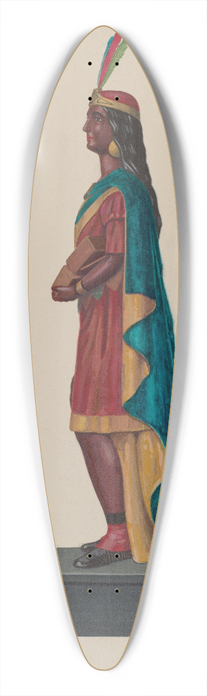 Eugene Croe - Cigar Store Indian 39.3 inch art pintail longboard deck