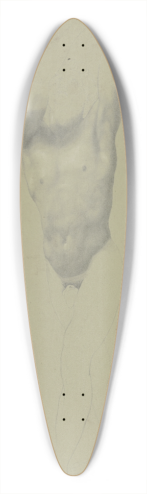 Eugen Eduard Schffer - Mnnlicher Akt, mit erhobenen Hnden nach links schreitend 39.3 inch art pintail longboard deck