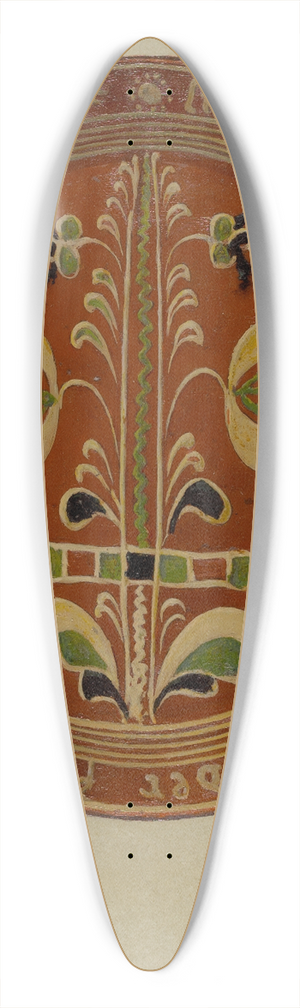Eugene Shellady - Pennsylvania German Plate 39.3 inch art pintail longboard deck