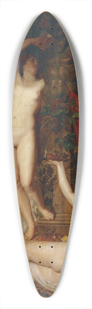 Eugen Felix - Two Bacchants 39.3 inch art pintail longboard deck